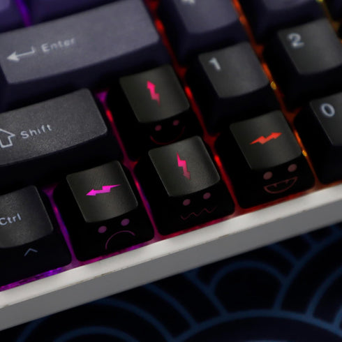 1.6mm Thickness WASD Arrow Replacement Keycaps Lightning Baby Shine Through Keycaps OEM Profile for MX Mechanical Gaming Keyboard Keycap...