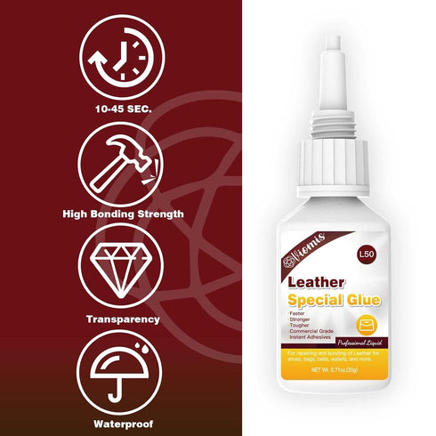 20g Leather Glue, Special Fabric Adhesive for Leather Craft, Shoe Repair, Furniture Upholstery, DIY | Strong Bonding Permanent Clear Washable for ...
