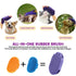 Pet Double-Sided 2 in 1 Massage Bath Brush Grooming - For wet/dry hair - Rubber Brush for Bathing, Massaging, Hair Removal, and Deshedding - For D...