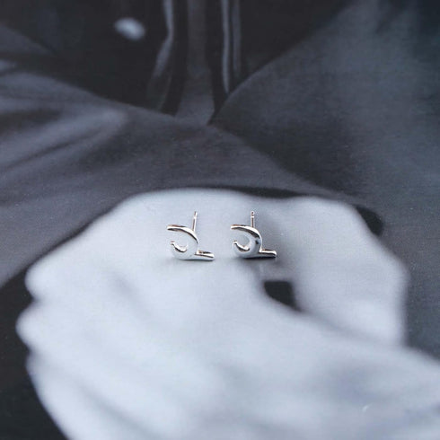 Bohemia Tiny Wave Earrings Silver Ocean Wave Studs Earrings Summer Beach Sea Earrings Minimalist Earrings Jewelry for Women and Girls Surfer Lover...
