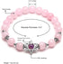 Jovivi 2pcs Natural Semi Precious Gemstone Amethyst Rose Quartz Crystal Bracelets Set Handmade Healing Stone Beads Beaded Stretch Bracelet for Wom...