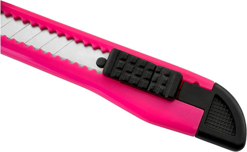 5 Bulk Small Neon Pink Utility Knife Box Cutters Snap Off Blade (9MM)...