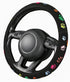 Steering Wheel Cover Embroidery Cute,Pet Paws Stitched,Hand Grip&Breathable,Universal 15 Inch,Suit for Cars,SUV,Black (SWC-Paws)...