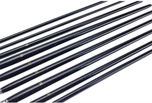 9pcs Flat Pointed Tip Nylon Hair Acrylic Watercolor Brush Artists Paint Brush Set Black...