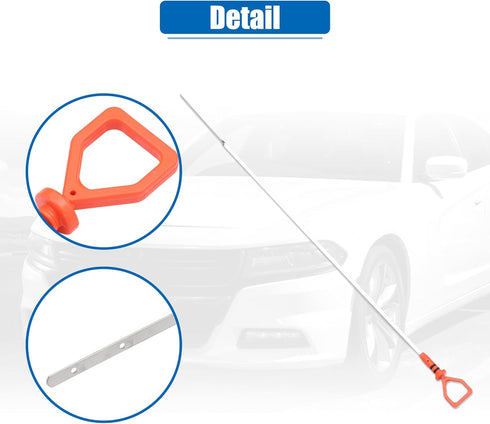 X AUTOHAUX Engine Oil Level Indicator Dipstick for Honda Accord 2013-2017 for Honda CR-V 2015-2019 No.156505A2A04 Orange...