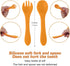 Powerful Suction Plates for Baby and Toddler,Baby Divided Plate,Thanksgiving Plates with Fork and Spoon,Duck Baby Plate Non-Slip,BPA Free,Microwav...
