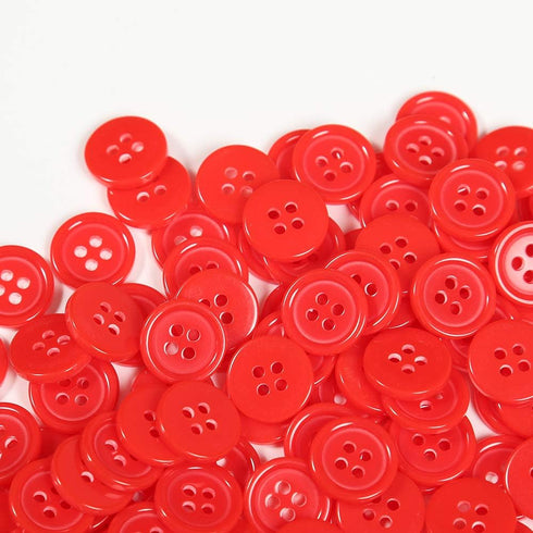 BaoQiu 15mm Red Plastic Buttons 5/8 Inch 150 Pieces Sewing Resin Buttons Four Holes DIY Craft Buttons...
