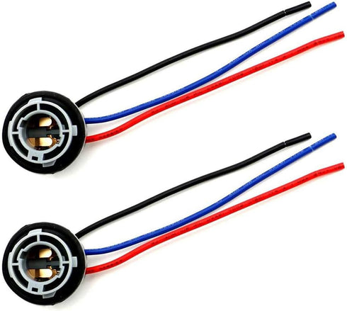 iJDMTOY 1157 7528 Wiring Harness Sockets Compatible with LED Bulbs, Turn Signal Lights, Brake Lights...