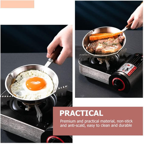 ABOOFAN Frying Pan Practical Metal Pan Breakfast Pan Mini Skillet Pan for Eggs Handled Oil Pot Multi-use Egg Pan Omelets Pan Egg Pancake Maker Oil...