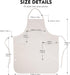 conda 100% Cotton Canvas Professional Bib Apron With 3 Pockets for Women Men Adults,Waterproof,Natural 31inch By 27inch...