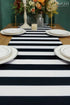 Table Runner Black and White Striped Pattern for Anniversary Runner Dinner Party Supplies Birthday Party Wedding Winter New Years Decorations 12x7...