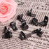 Wixine 10Pcs No-Sew EZ-Buttons Movable No Sew Button End Brace Clips (Black)...