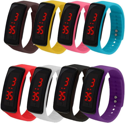 CdyBox 8 Pack Wholesale Men Women Digital Wristwatch Touch Screen LED Bracelet Silicone Band Watch...
