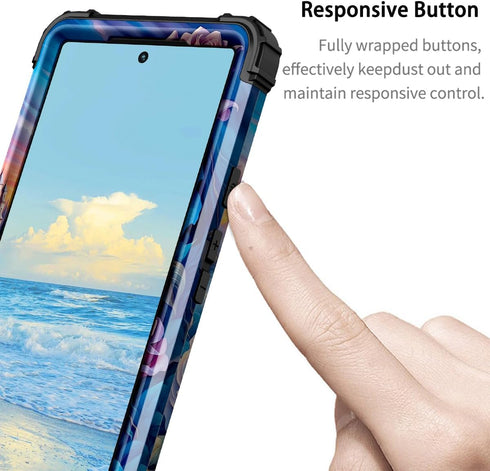 Hekodonk for Google Pixel 6 Case,Heavy Duty Shockproof Protection Hard Plastic+Silicone Rubber Hybrid 3 in 1 Full Body Protective Phone Case for G...