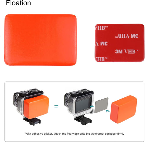 SOONSUN 2-Pack Waterproof Floaty Backdoor Compatible with GoPro Hero 5 6 7 Black Official Super Suit Waterproof Housing Case...