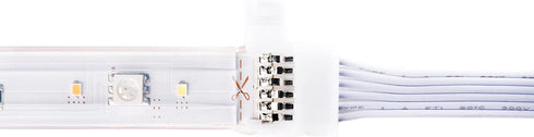 Litcessory 6-Pin to Cut-End Extension Connector Compatible with Nanoleaf Essentials Lightstrips (2in, 4 Pack, White)...