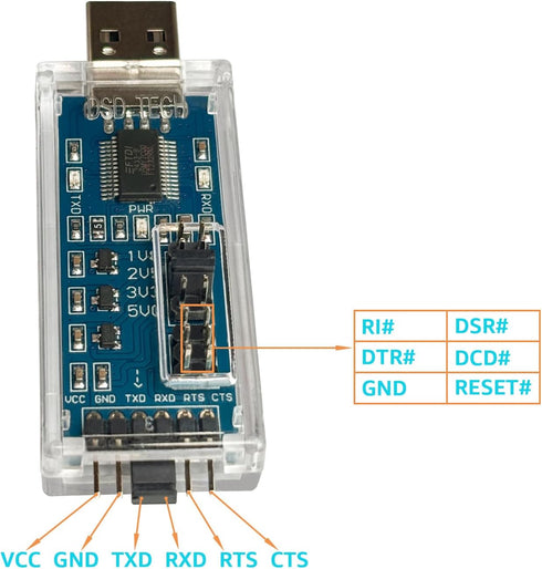 DSD TECH SH-U09C5 USB to TTL UART Converter Cable with FTDI Chip Support 5V 3.3V 2.5V 1.8V TTL...