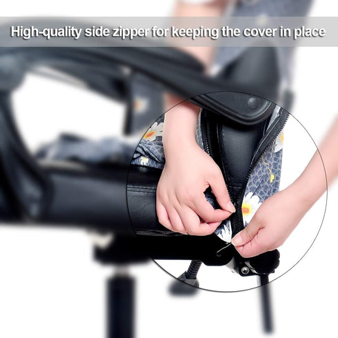 WOMACO Printed Office Chair Covers, Stretch Computer Chair Cover Universal Boss Chair Covers Modern Simplism Style High Back Chair Slipcover - Peo...