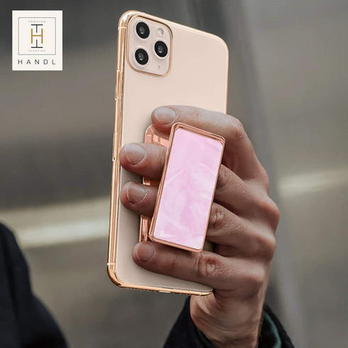 HANDL New York HANDLstick Pink Marble Grip and Stand for Smartphone...