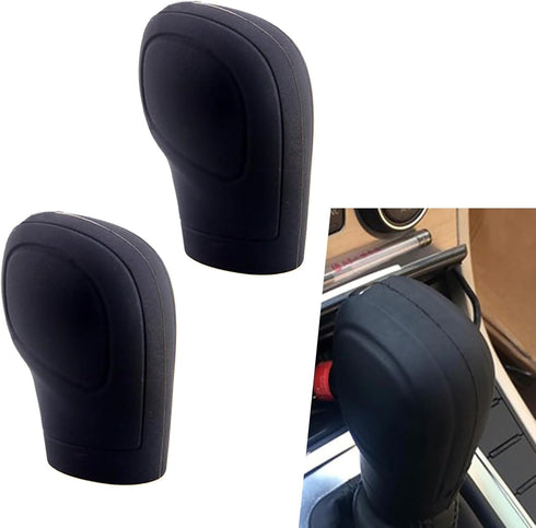 2 PCS Car Gear Shift Knob Cover, Anti-Slip Waterproof Soft Vehicle Handbrake Shifter Cover, Universal Automotive Interior Shifter Protector Replac...