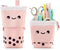 Cute Standing Pencil Case for Kids, Pop Up Pencil Box Makeup Pouch, Christmas Gift Kids Corduroy Pen Holder Organizer Cosmetics Bag, Kawaii Statio...