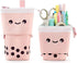 Cute Standing Pencil Case for Kids, Pop Up Pencil Box Makeup Pouch, Christmas Gift Kids Corduroy Pen Holder Organizer Cosmetics Bag, Kawaii Statio...