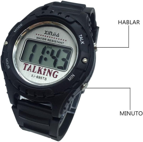 Spanish Talking Watch for The Blind and Elderly Digital Sport Wrist Watch...