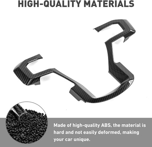 Carbon Fiber Steering Wheel Panel Compitable with Ford F150 2015-2020 Interior Accessories (ABS,1PC)...