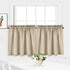 Tier Curtains,Waffle Woven Textured Short Curtains for Bathroom Waterproof Window Covering for Kitchen - 30" x 36", Plaza Taupe, Set of 2...