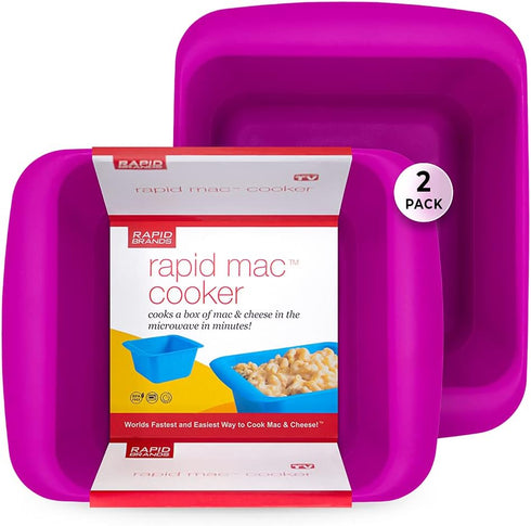 Rapid Mac Cooker | Microwave Macaroni & Cheese in 5 Minutes | Perfect for Dorm, Small Kitchen or Office | Dishwasher Safe, Microwaveable, BPA-Free...