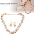 ZJchao 3pcs Fashion Jewelry Set, Pearl Crystal Fashion Eyes Drop Earrings Necklace for Dating, Party, Fashion Show...