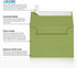 LUXPaper A2 Invitation Envelopes | Peel & Press | 4 3/8" x 5 3/4" | Avocado Green | 70lb. Text | 50 Qty...