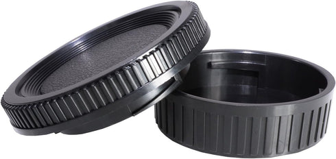 CamDesign Rear Lens Cap & Body Cap Set Compatible with Minolta MD/MC/SR Rokkor Lenses X-700, X570, X-370, XD, XD-7, XD-11 XG, XG-7, SR-T 101, X-1,...