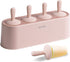 Popsicle Mold Set 4 Pieces Homemade Silicone Popsicle Maker Easy Release Ice Cream Molds Reusable DIY Pop Molds (Pink, IcyClassic Pops)...