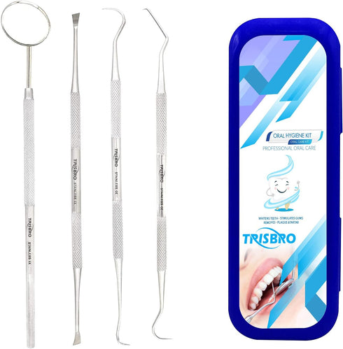 Dental Care Set Dentist Tools Kit, Professional Calculus and Plaque Remover Set, Dental Hygiene Kit, Teeth Plaque Remover Tool Metal Tooth Pick an...