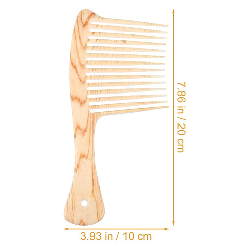 minkissy Hair Comb Wood Comb Wooden Hair Comb Wooden Afro Comb Afro Beard Comb Hair Massage Wood Comb Hair Care Comb Hair Pick Hairbrush for Curly...