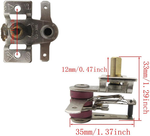 2PCS Metal Thermostat 16A Electric Stove Rice Cooker Adjustable Temperature Heating Controller Suitable for Electric Heaters Electric Irons Toaste...