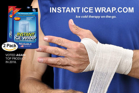 for Pain Relief, HEAL at Home and Help First Responders with Instant Ice Wrap: 2 Packs, Reusable, No Refrigeration Needed:...