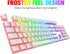 Pudding Keycaps Double Shot PBT Keycap Set with Translucent Layer,for 104 87 61 Keys RGB Backlit Mechanical Keyboards,OEM Profile,US Layout-White...