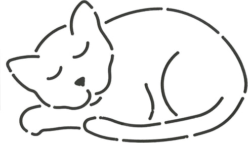 Quilting Creations Catnapper Quilt Stencil, 5 x 3...
