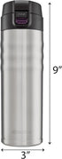 Kyocera 17oz. Ceramic Coated Interior, Double Wall Vacuum Insulated, Stainless Steel Travel Mug-Stainless Steel...