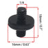 4pcs Camera Mount Screw 1/4" Male to 1/4" Male Threaded Tripod Screw Adapter Double Sided Standard Mounting Thread Converter(Black)...