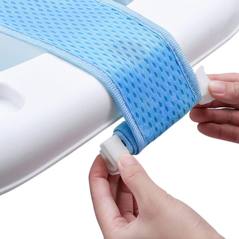 Baby Bath Seat Support Net Newborn Bath Cushion Pad Anti-Slip Infant Bathtub Sling Shower Mesh Mat Soft Bath Net Bath Pillow Adjustable Shower Pad...