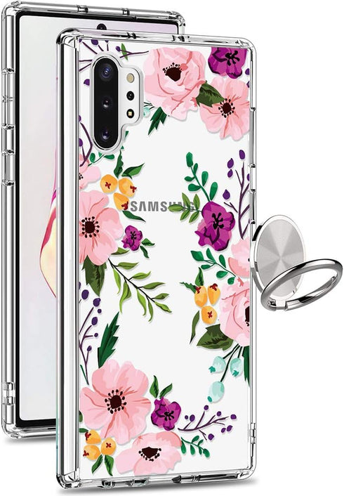 GiiKa Galaxy Note 10 Plus Case, Clear Girls Women Heavy Duty Shockproof Protective Hard PC Back Case with Slim TPU Bumper Cover Phone Case for Sam...