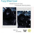 Car Steering Wheel Cover Gear Shift Handbrake Fuzzy Cover 1 Set 3 Pcs Multi-Colored with Winter Warm Pure Wool Fashion for Girl Women Ladies Unive...