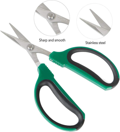 Bonsai Shears with 40mm Durable Stainless Steel Blades, Precise Trimming and Pruning, Garden Scissors Ideal in Flowers and Bonsai Trees...