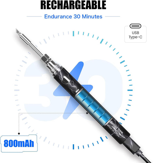 Cordless Soldering Iron Kit, USB Portable Wireless Soldering Iron, 3 Temperature Adjustment Rechargeable Soldering Iron for Home Appliance Repair,...