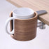 urbanplus Desk Cup Holder, Anti-Spill Walnut Wood Cup Holder for Desk with Aluminium Clamp, Office Desk Accessories, Gaming Desk Accessories, Comp...