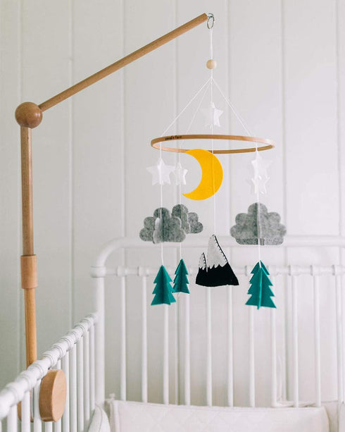 Baby Crib Mobile (Starry Woodland Night, Mint) - Nursery Decoration Crib Mobile and Baby Shower for Boys and Girls...