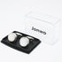Round White Cufflinks for Men Lady In Gift Case Classic Silver Tone Men's Cufflinks Jewelry Set for Wedding Anniversary Business Party Events Tuxe...